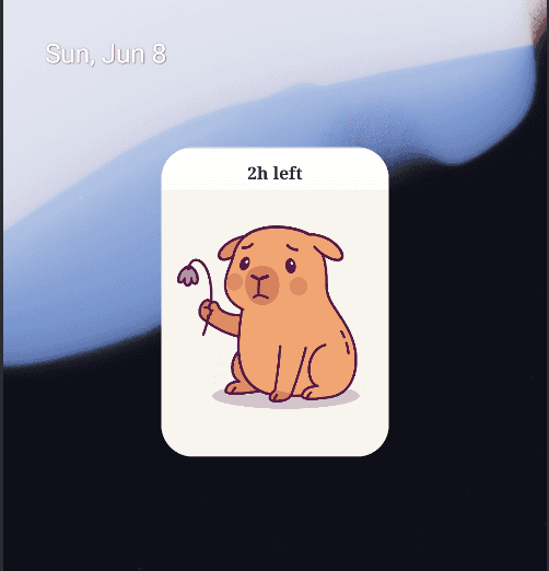 Capybara Sanctuary home screen widget