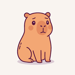 Thoughtful capybara